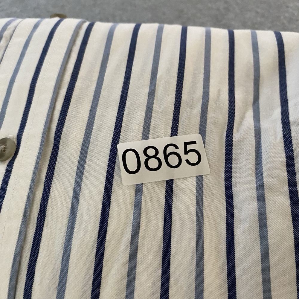 Wrangler Classic Button Up Long Sleeve Western Shirt Men's XL Blue White Striped - Picture 14 of 14